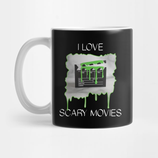 I Love Scary Movies - Green Clapperboard by Shock Emporium